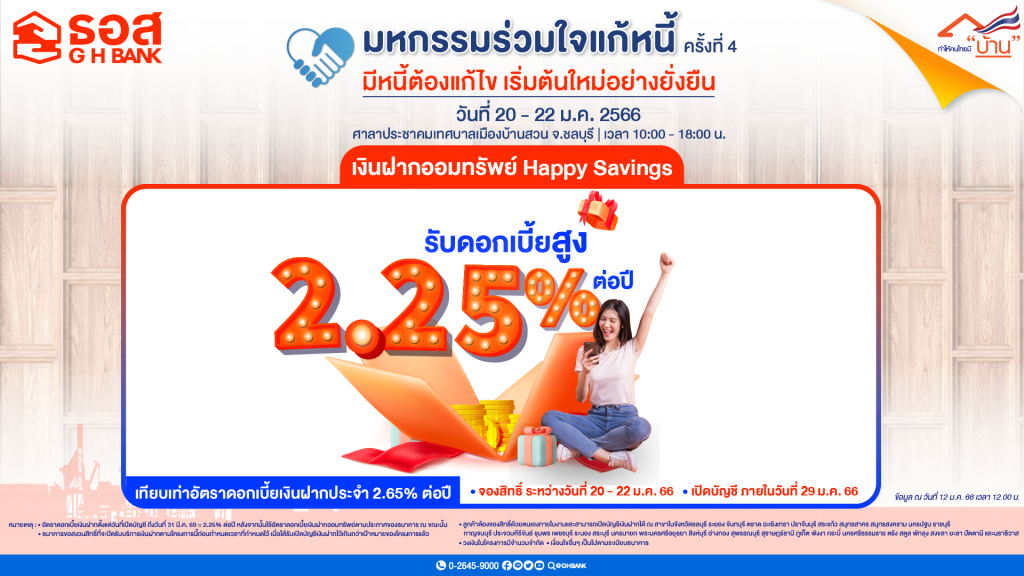 ธอส.เงินฝากดอกเบี้ยสูง